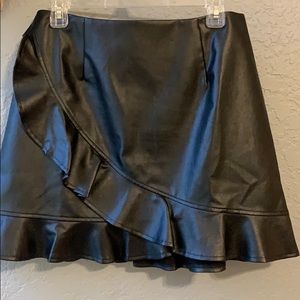 Black pleather skirt